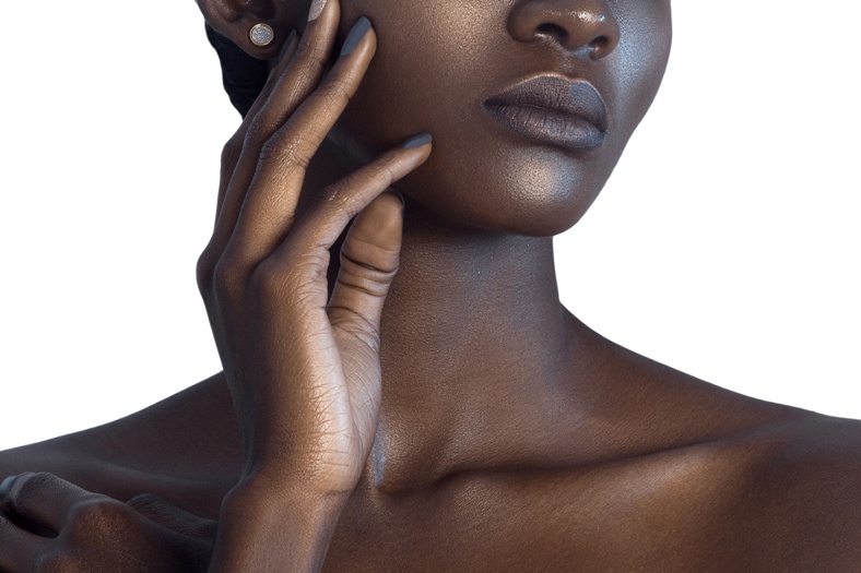 African-American woman with vibrant skin